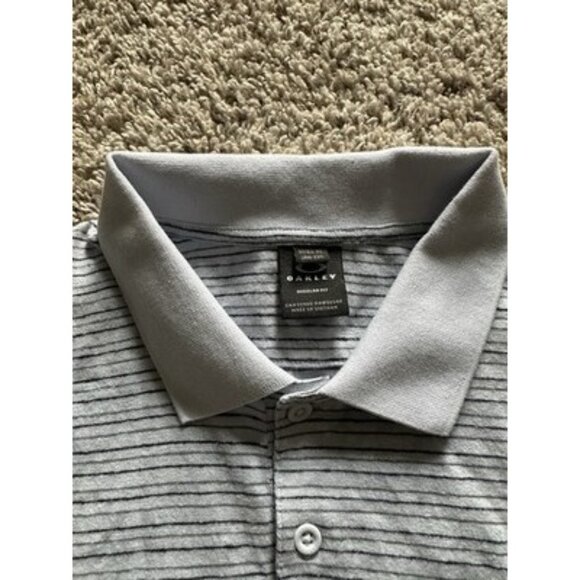 OAKLEY Men’s DEBRIS STRIPE Short Sleeve Short Pull Over Size XL Arctic Ice - Picture 4 of 11